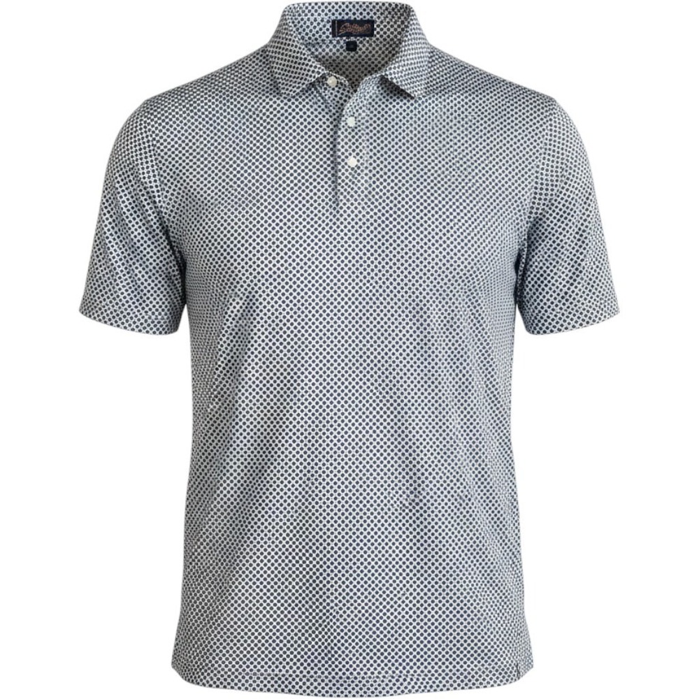 RAFTER C Pearl Snap Polo Shirt Mens Large Blue AOP Concho Western Performance